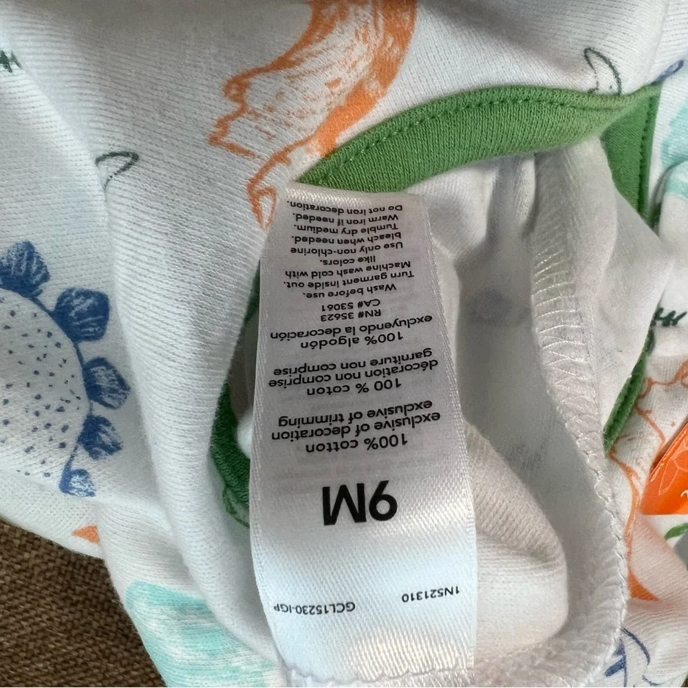 NWTCat And Jack Footed Pajamas Boys Little Brother Spell &  White Green Dinosaur